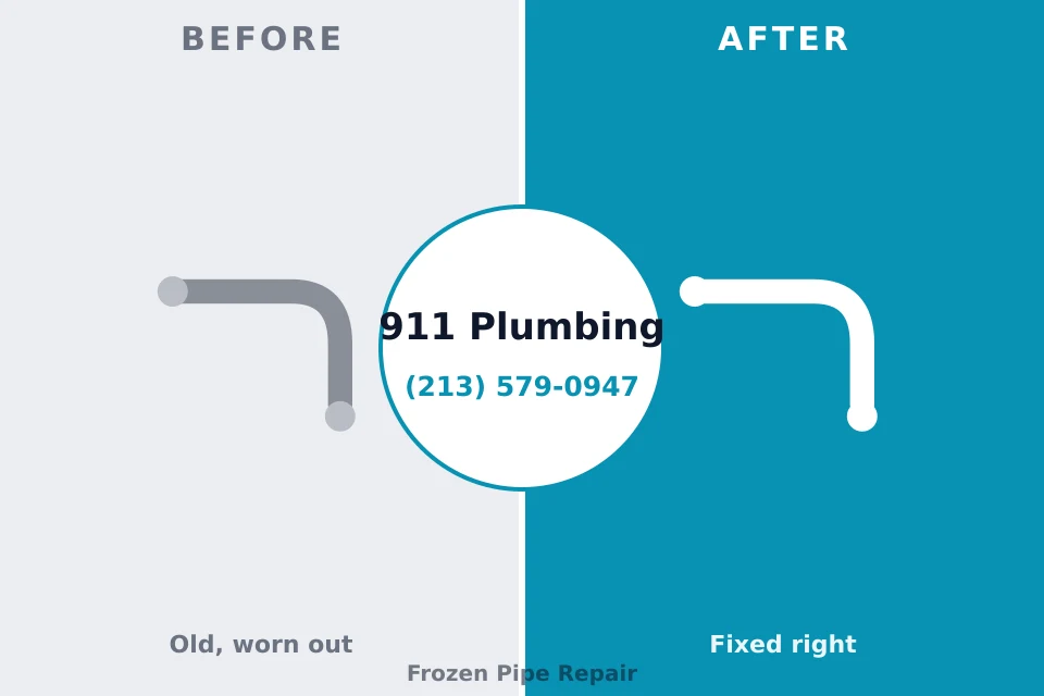 Before and after: plumbing repair Mineville, NY